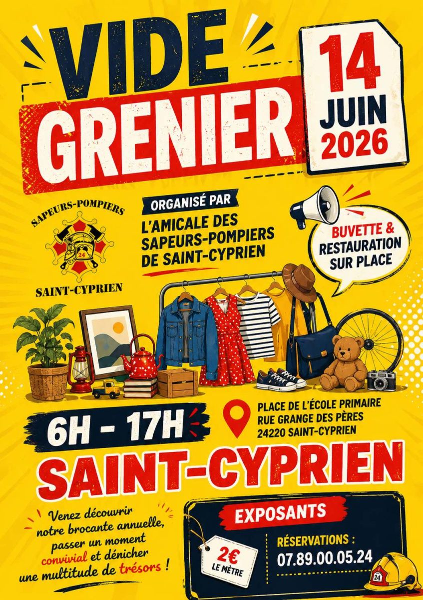 Vide grenier des sapeurs pompiers de saint cyprien