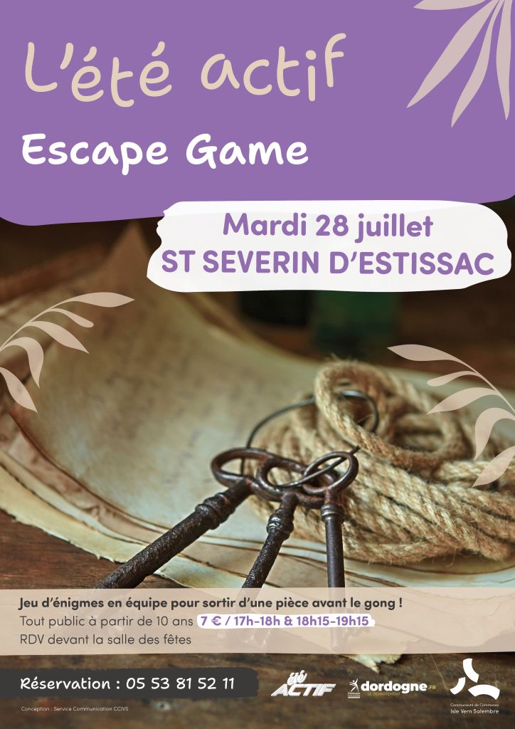 Eté actif : Escape Game
