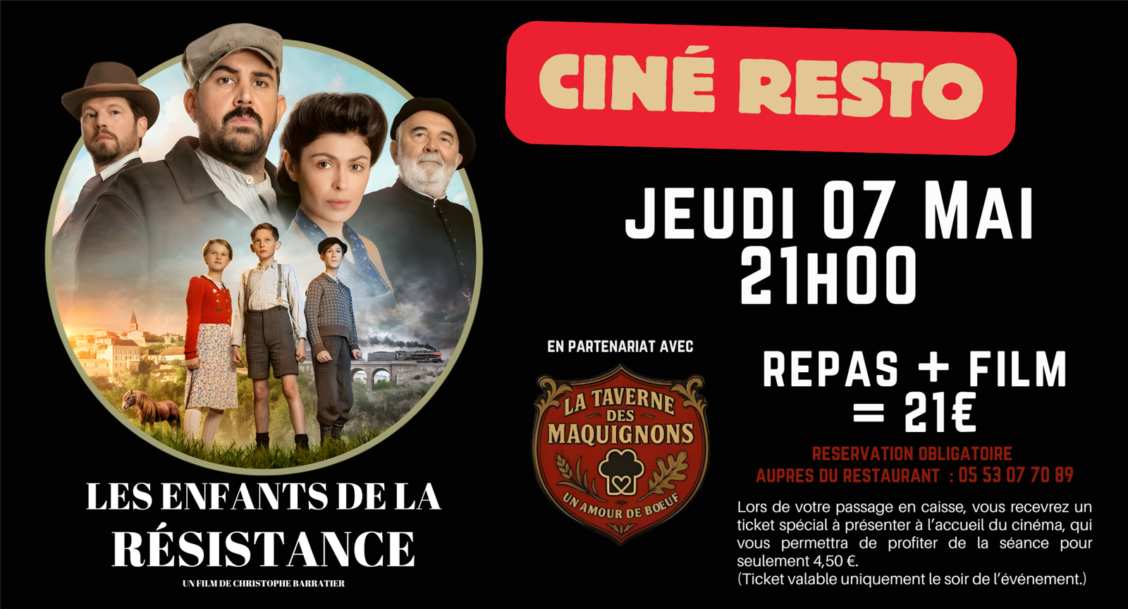 Ciné resto - "Les Enfants de la Résistance"