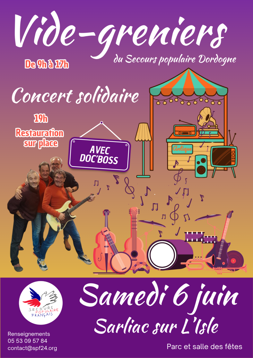 Vide-greniers du Secours populaire Dordogne