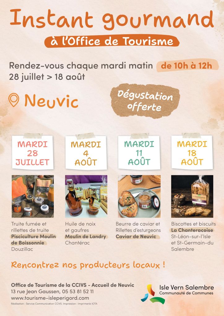 Instant gourmand à l'Office de Tourisme