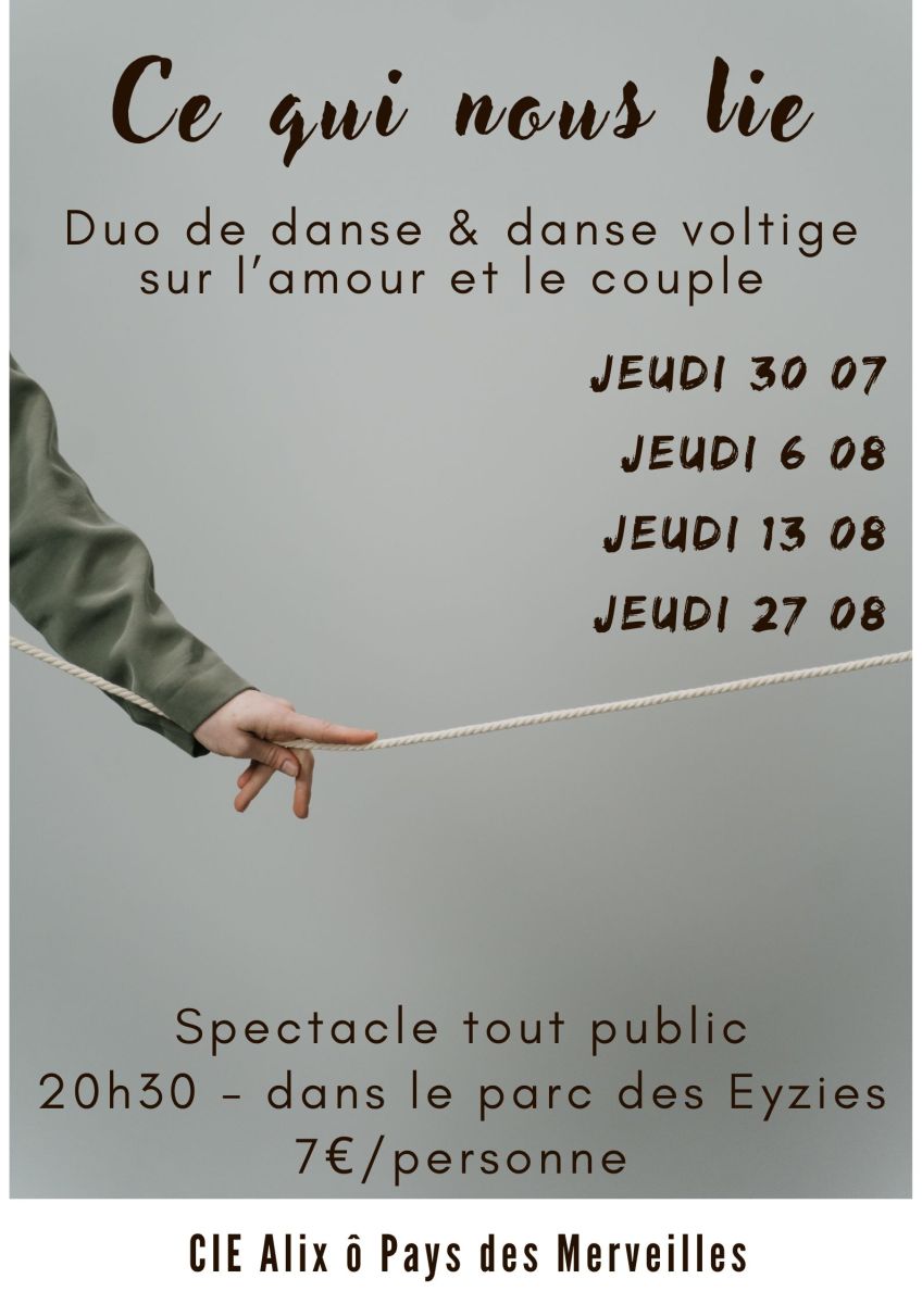 "Ce qui nous lie" Duo de danse et danse voltig ...