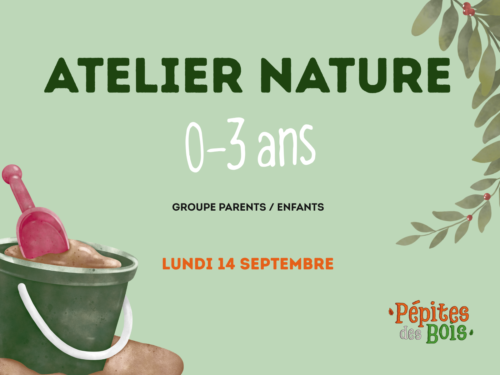Atelier d'éveil la nature (0/3 ans) | 10h - 11h15