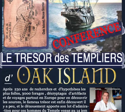 Conférence " Le TRESOR TEMPLIER d'OAK ISLAND"
