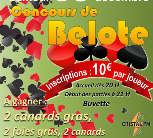 Grand Concours de Belote à Saint Rabier