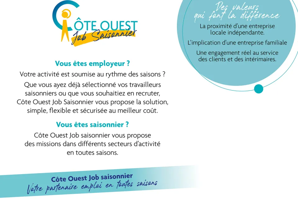 Côte Ouest Job Saisonnier