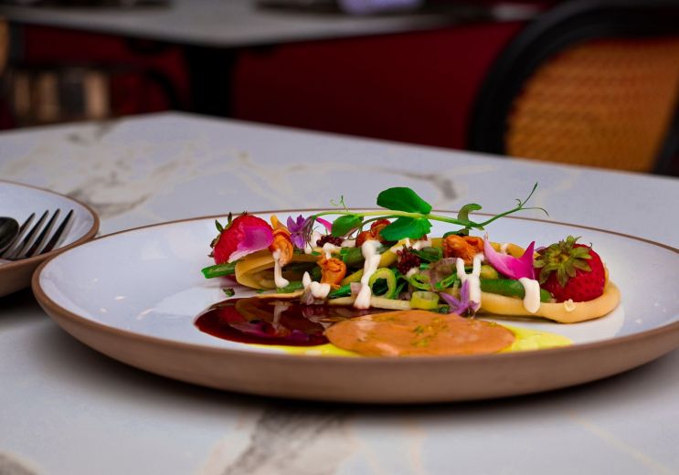Eating in bergerac, in the food centre of the town