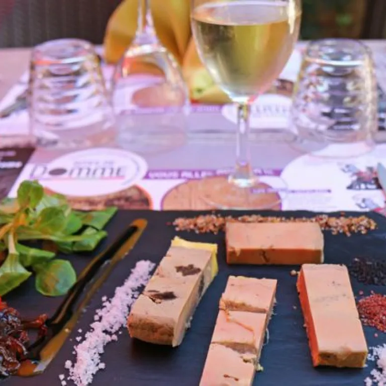 Gastronomy in domme: traditional dish dotted o ...