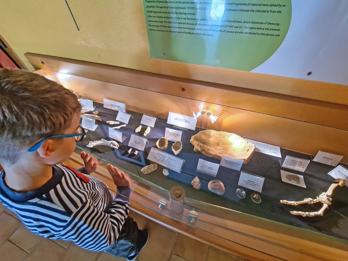 Showcase of remains Grotte de villars