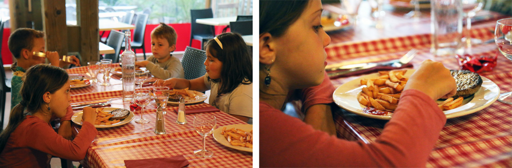 Parfois, les enfants dînent entre eux et partent ensuite jouer !