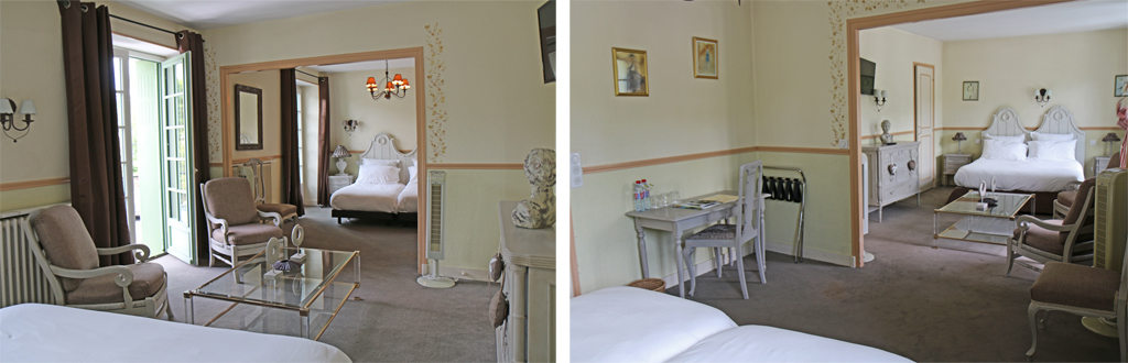 Une très grande chambre pour 5 personnes (double, twin et single en même temps)