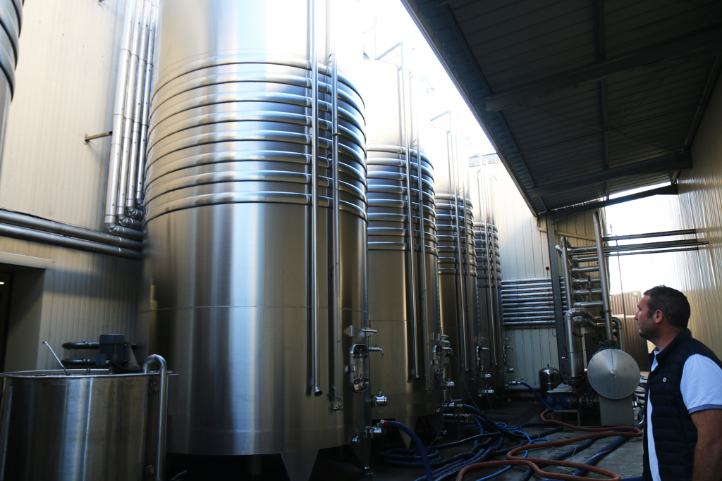The vats at the Cooperative Cellar