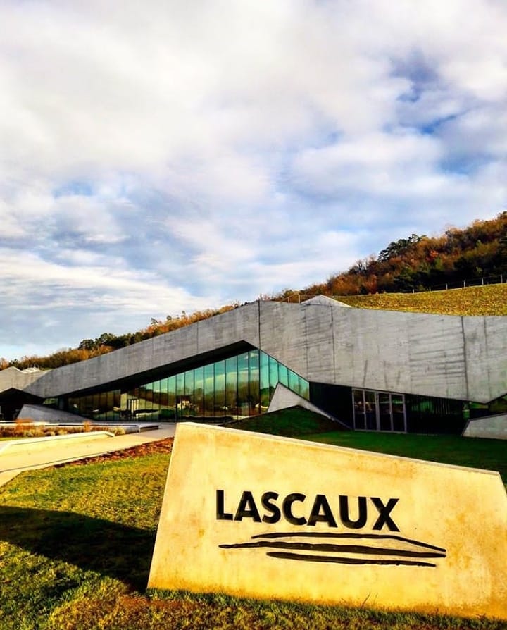 Lascaux IV in front of the hill where the original cave is located