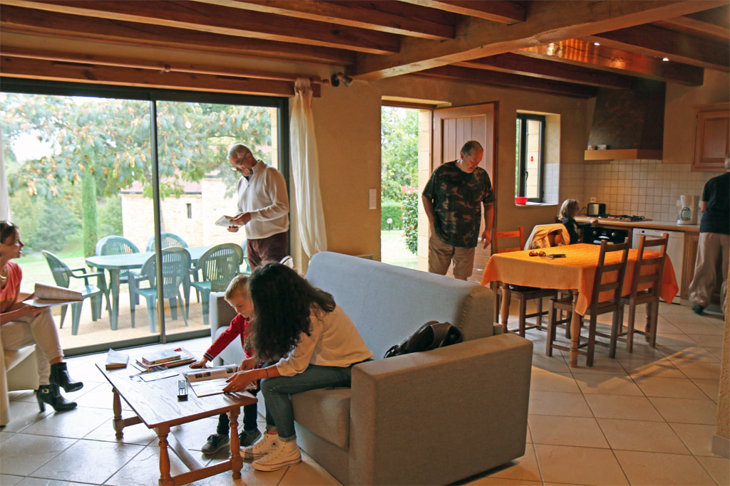 Living room in a gîte