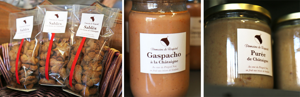 Gaspacho châtaigne, sablés châtaigne, marrons