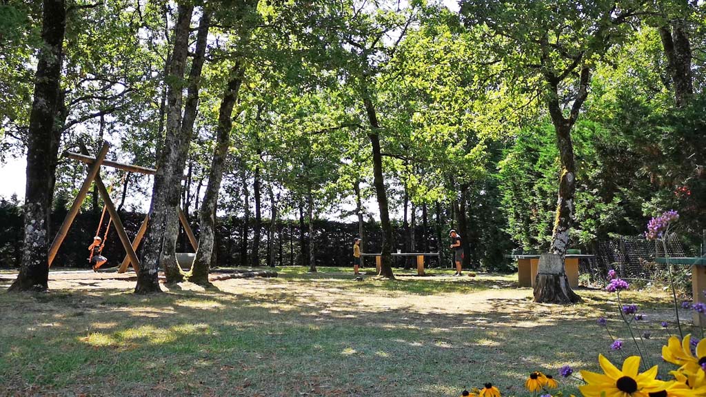 Playground in the woods https://www.lanouvellecroze.com/lodging/