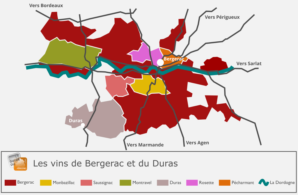 Carte des vins de bergerac duras