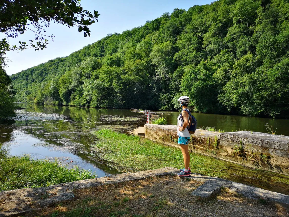 The green way along the banks of the Isle