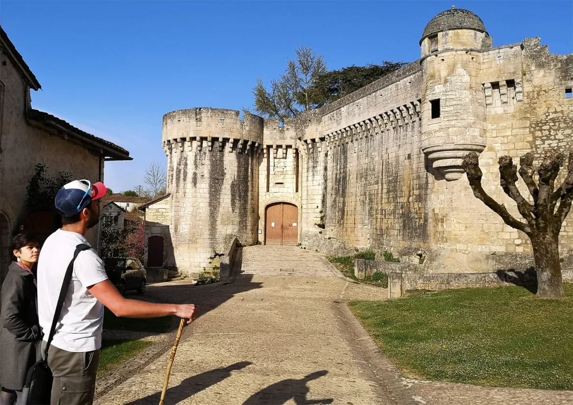 Entrance to the Château de Bourdeilles