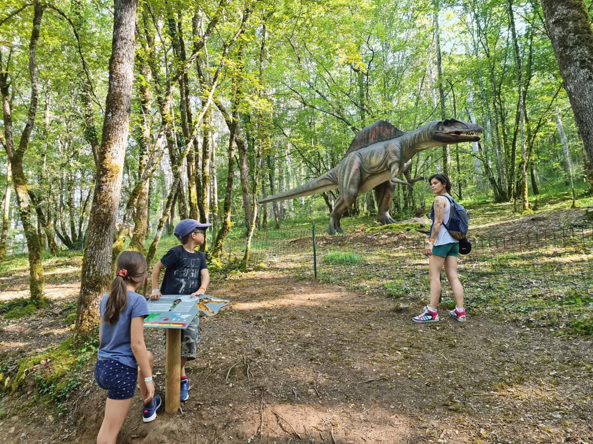 Explanatory panels of dinosaurs