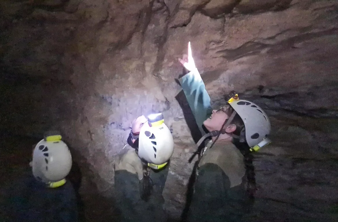 Caving in the Dordogne bat