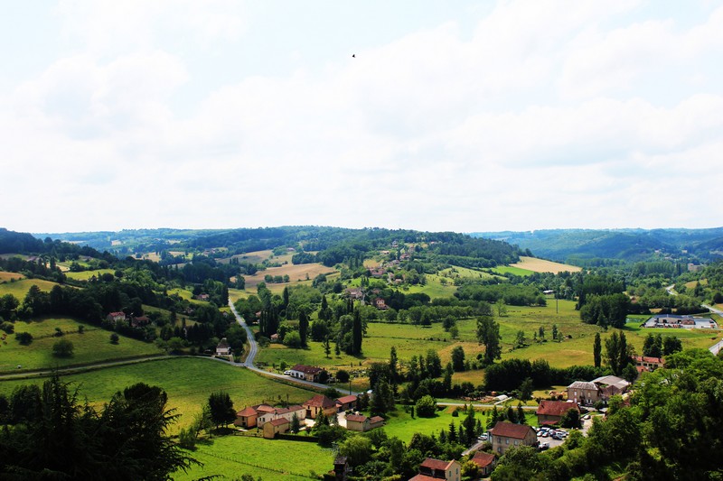 View of the village of Belvès