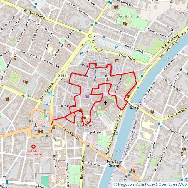 Perigueux France Map